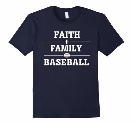 Faith Family Baseball T Shirt Black
