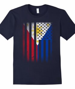 Filipino American Flag T Shirt Philippines Filipino American Flag T Shirt Philippines