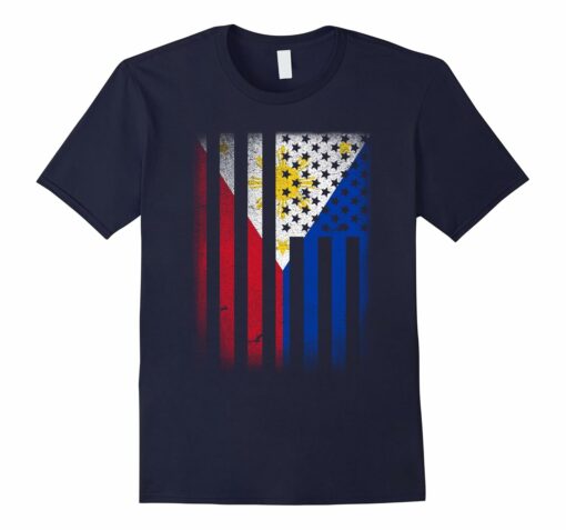 Filipino American Flag T Shirt Philippines