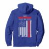Firefighter Family Proud Girlfriend Flag Back Print Hoodie