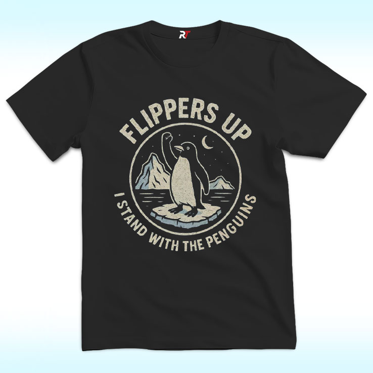 Flippers Up I Stand With The Penguins Shirt Flippers Up I Stand With The Penguins Shirt