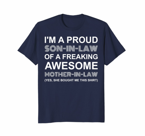 Funny Son In Law Mother In Law T Shirt Extended Family