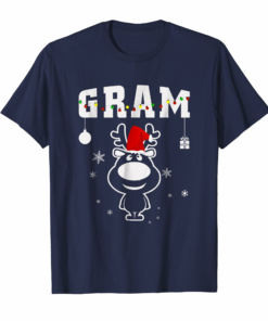 Gram Grandma Reindeer Christmas Pajama Family Matching Shirt Gram Grandma Reindeer Christmas Pajama Family Matching Shirt