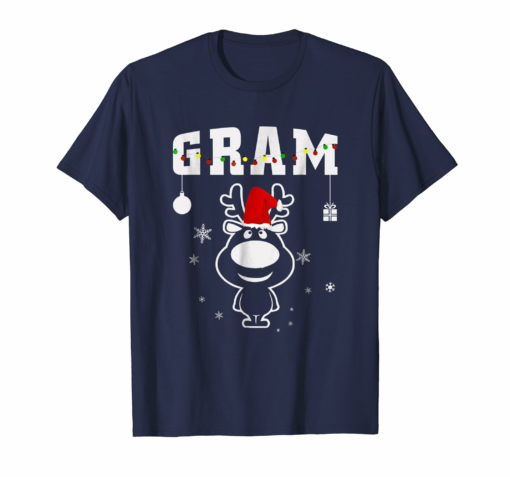 Gram Grandma Reindeer Christmas Pajama Family Matching Shirt