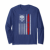 Grungy American Flag Skull Graphic T Shirt