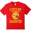 Heart Family T Shirt Awesome Daughter