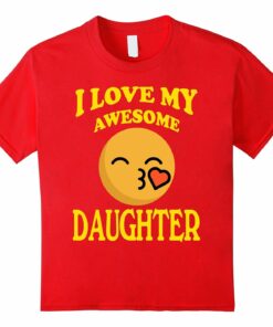 Heart Family T Shirt Awesome Daughter Heart Family T Shirt Awesome Daughter