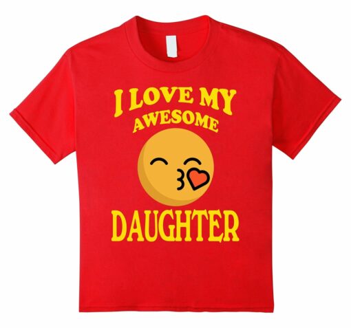 Heart Family T Shirt Awesome Daughter