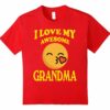 Heart Family T Shirt Awesome Grandma