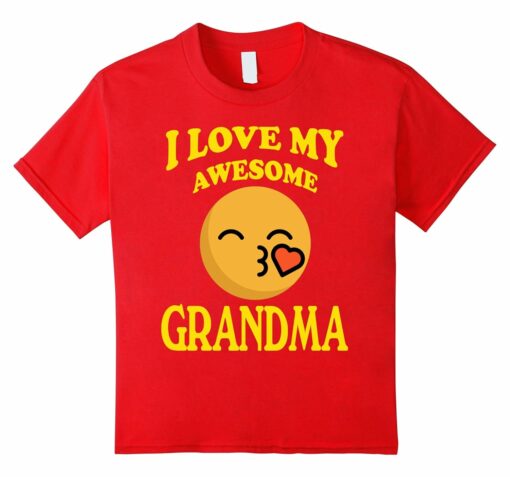 Heart Family T Shirt Awesome Grandma