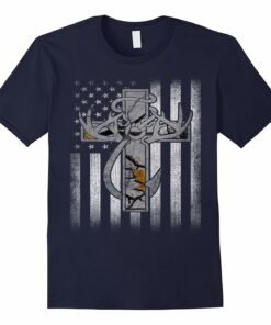 Hunting Deer Flag Tshirt Large Hunting Deer Flag Tshirt Large