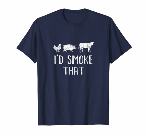 Id Smoke That Fun Bbq Barbecue Smoker Chef T Shirt