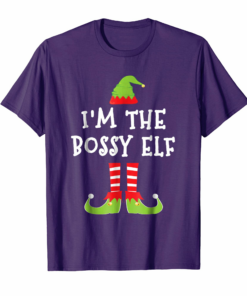 Im The Bossy Elf Matching Family Elf Christmas T Shirt Im The Bossy Elf Matching Family Elf Christmas T Shirt