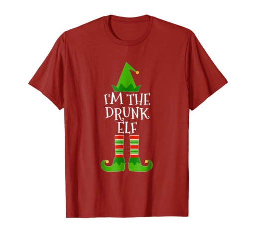 Im The Drunk Elf Matching Family Group Christmas T Shirt