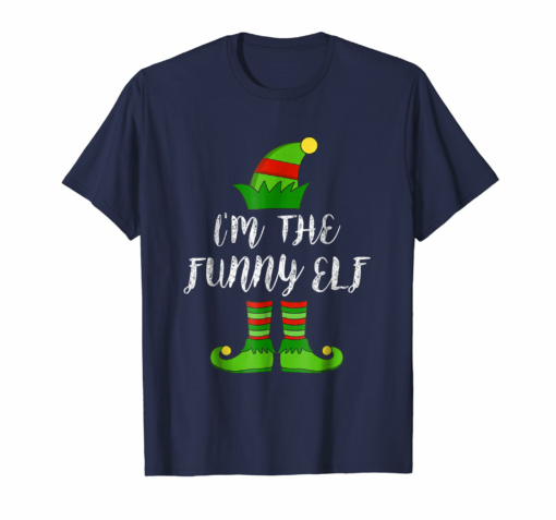 Im The Funny Elf Matching Family Christmas Party T Shirt