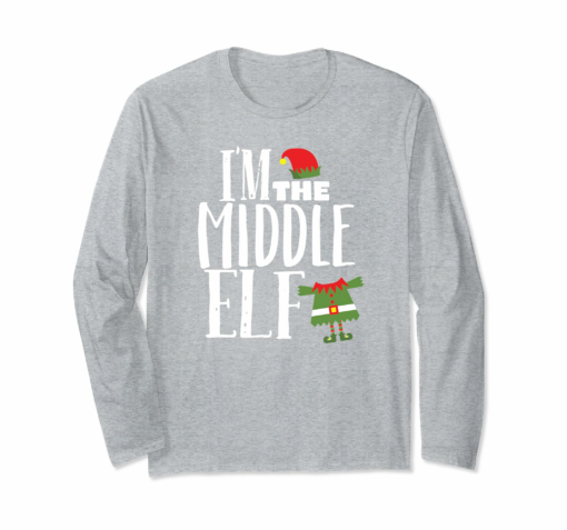 Im The Middle Child Elf Matching Family Christmas Cute Shirt