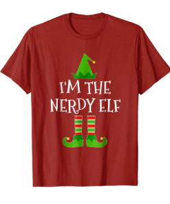 Im The Nerdy Elf Matching Family Group Christmas T Shirt Im The Nerdy Elf Matching Family Group Christmas T Shirt