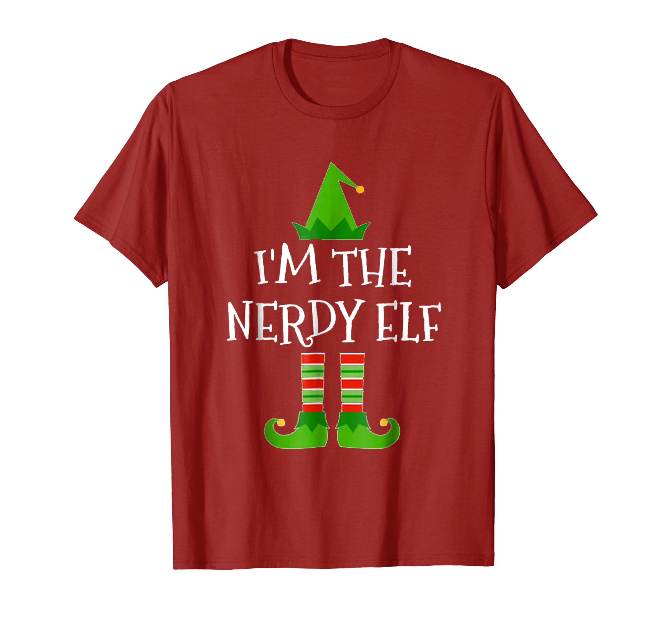 Im The Nerdy Elf Matching Family Group Christmas T Shirt Im The Nerdy Elf Matching Family Group Christmas T Shirt