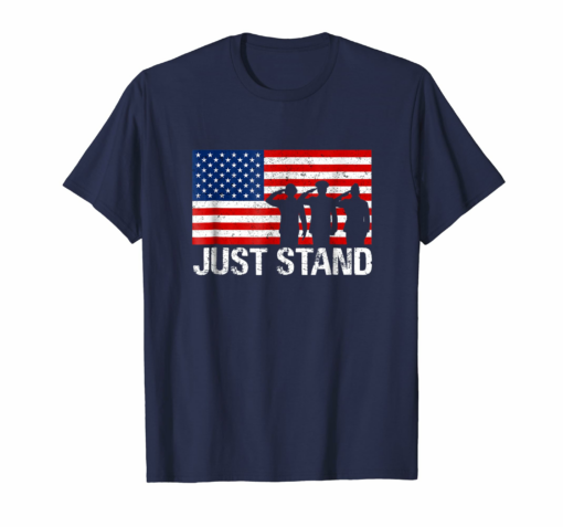 Just Stand Anti Swoosh Anti Kneel Usa Flag American T Shirt