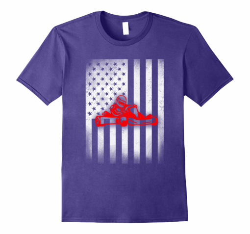 Kart Racing Shirt Us Flag
