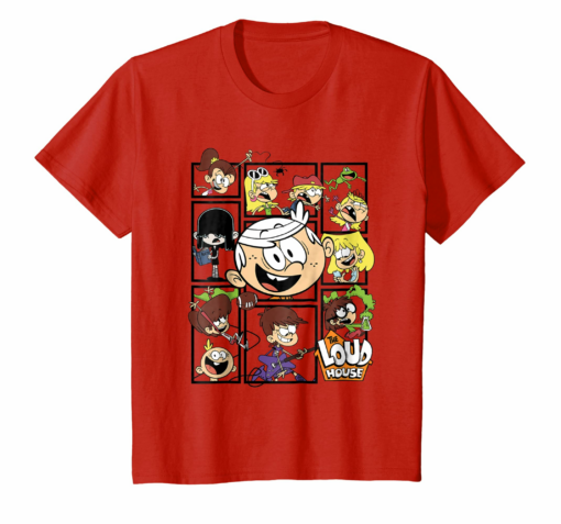 Kids The Loud House Loud Family In Box Frames T Shirt