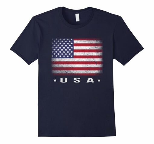 Kids Usa Flag T Shirt Navy