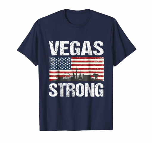 Las Vegas Strong Flag T Shirt