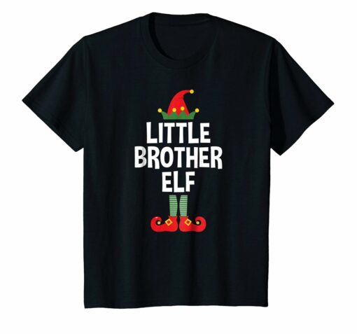 Little Brother Elf Shirt Family Matching Christmas Pajamas