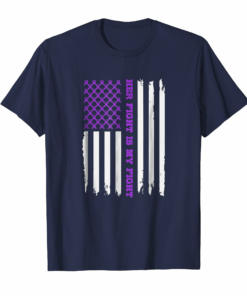 Lupus American Flag Shirt Her Fight Is My Fight Purple Lupus American Flag Shirt Her Fight Is My Fight Purple