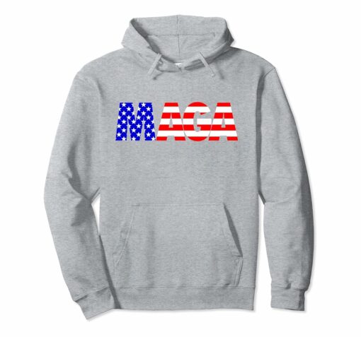 Maga America First Trump 2020 Republican Usa Flag Hoodie