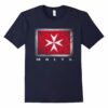 Maltese Flag T Shirt Malta Knights