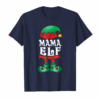 Mama Elf Matching Family Christmas T Shirt Pajamas Elves Tee