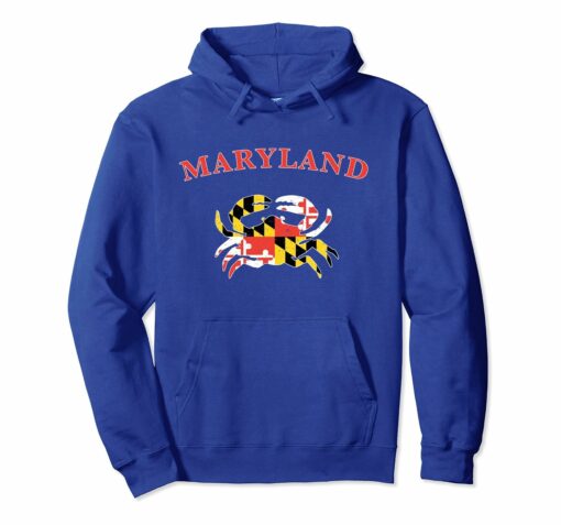 Maryland Crab Flag Hoodie Pride Of The Chesapeake