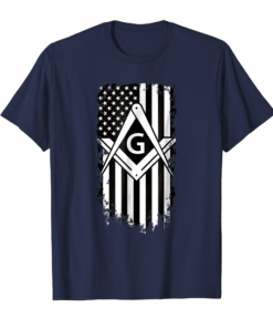 Masonic Shirt Distressed Flag Square Compass Freemason Masonic Shirt Distressed Flag Square Compass Freemason