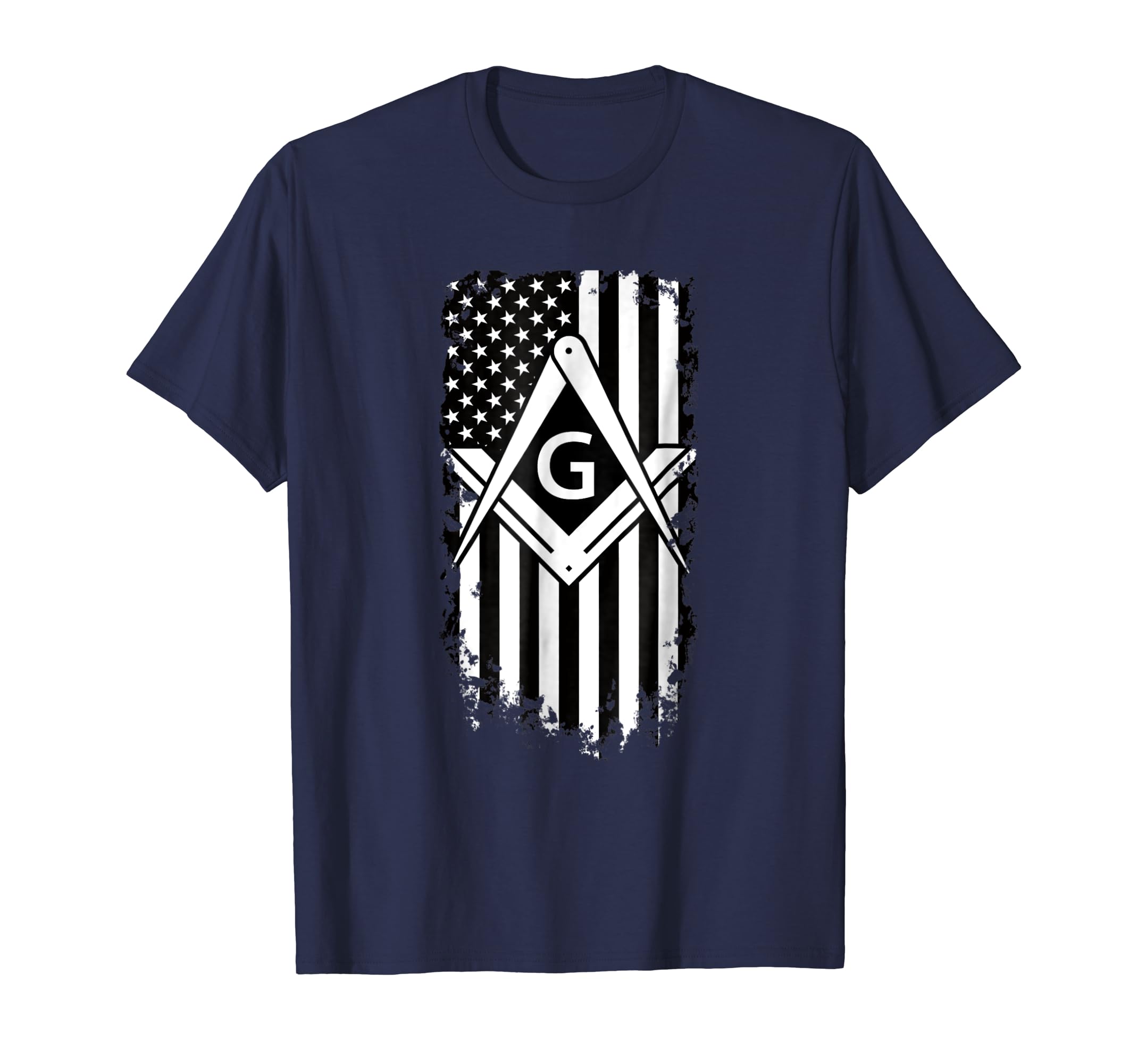 Masonic Shirt Distressed Flag Square Compass Freemason Masonic Shirt Distressed Flag Square Compass Freemason