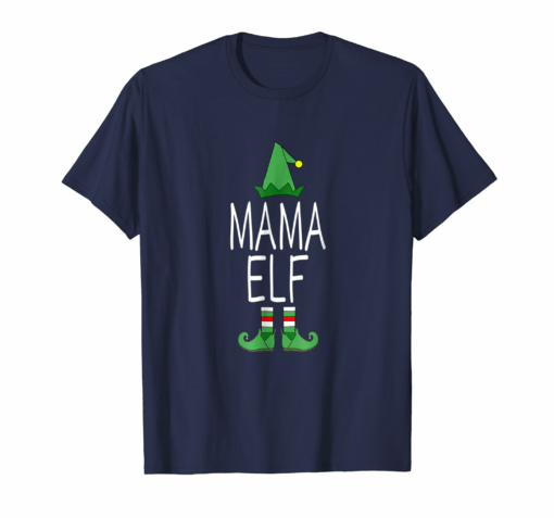 Matching Family Christmas Shirt Funny Mama Elf Gift