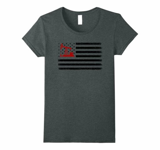 Mens American Flag Oilfield T Shirts