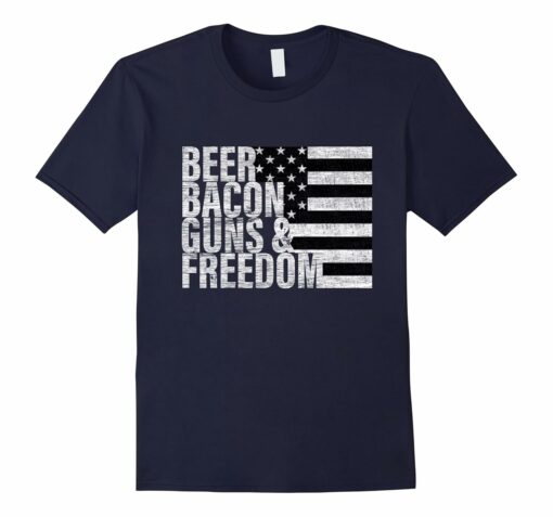 Mens Bacon Freedom T Shirt Black