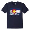 Mens Colorado Flag Mountain T Shirt
