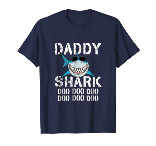 Mens Daddy Shark Doo Doo T Shirt Family Matching Tees
