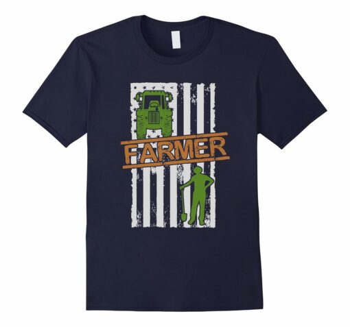 Mens Flag American Farmers T Shirt