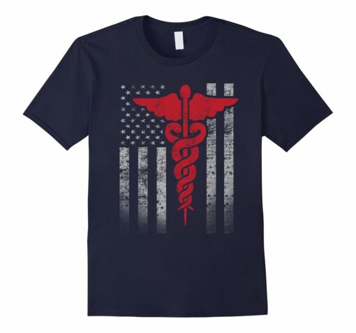 Mens Nurse American Flag Shirt