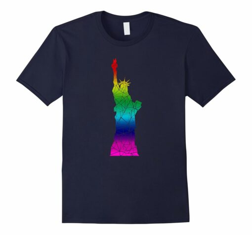 Mens Rainbow Statue Liberty Large