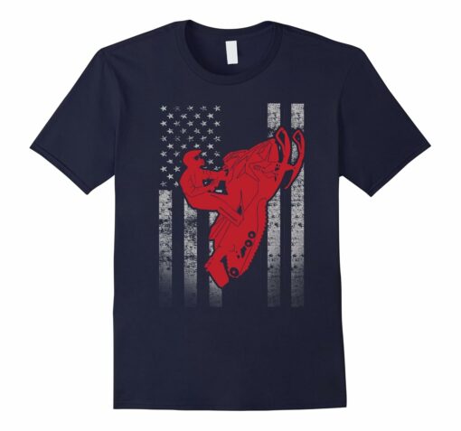 Mens Snowmobile Flag Shirt Riding