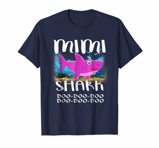 Mimi Shark Family Shark Shirt Doo Doo Doo Mothers Gift