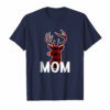 Mom Family Matching Pajama Shirt For Christmas Red Nose Deer