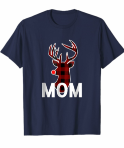 Mom Family Matching Pajama Shirt For Christmas Red Nose Deer Mom Family Matching Pajama Shirt For Christmas Red Nose Deer
