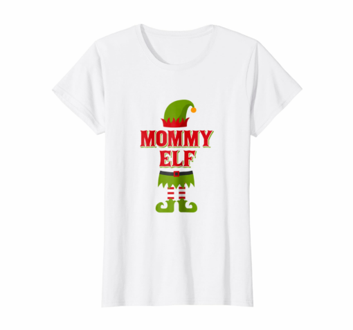 Mommy Elf Matching Family Christmas T Shirt