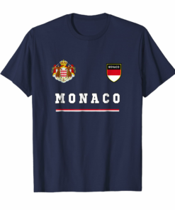 Monaco T Shirt Sportsoccer Jersey Tee Flag Football Monaco T Shirt Sportsoccer Jersey Tee Flag Football