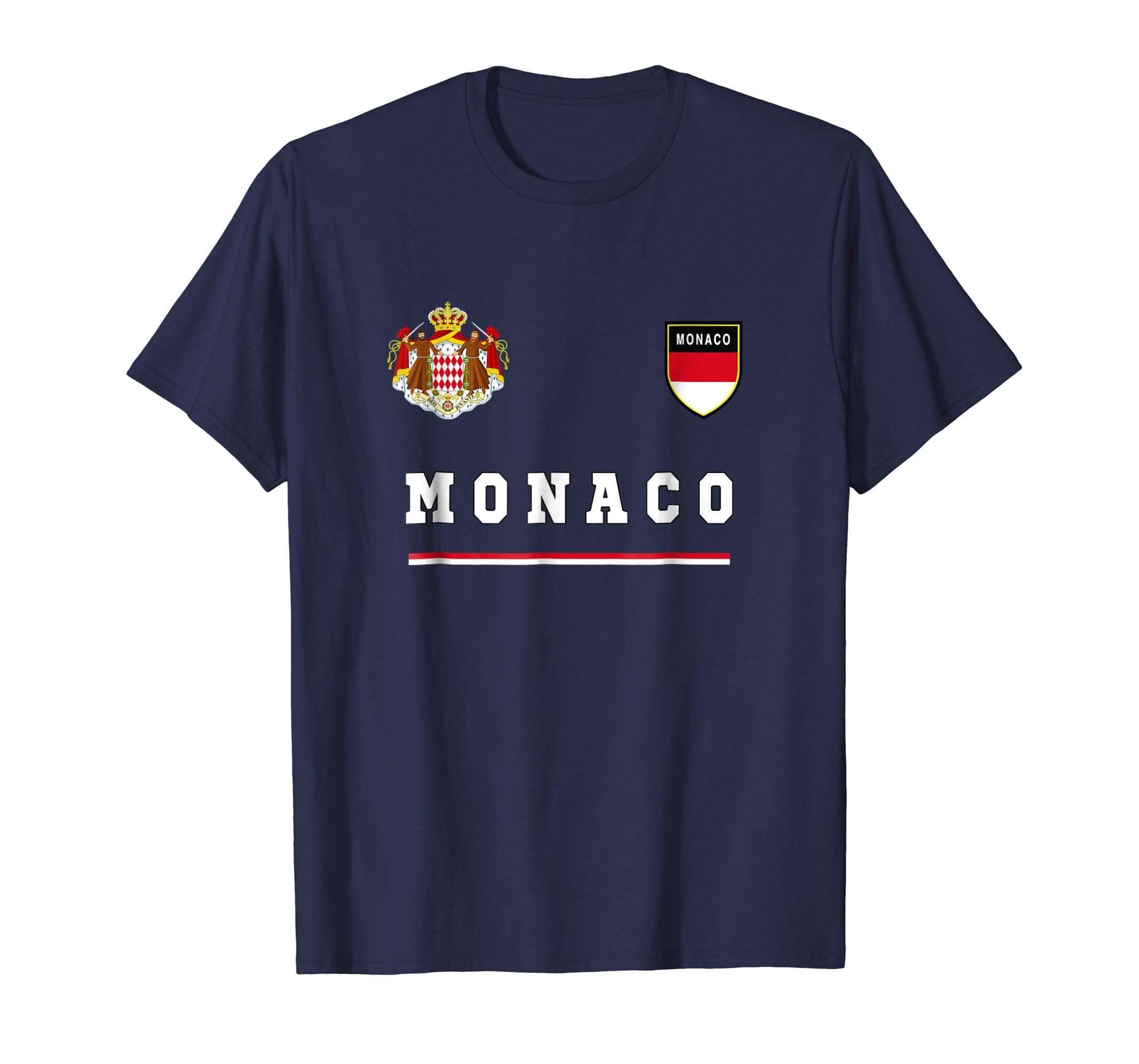 Monaco T Shirt Sportsoccer Jersey Tee Flag Football Monaco T Shirt Sportsoccer Jersey Tee Flag Football